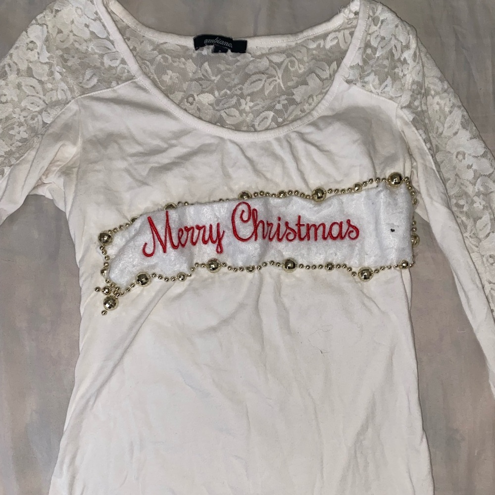 White laced shirt